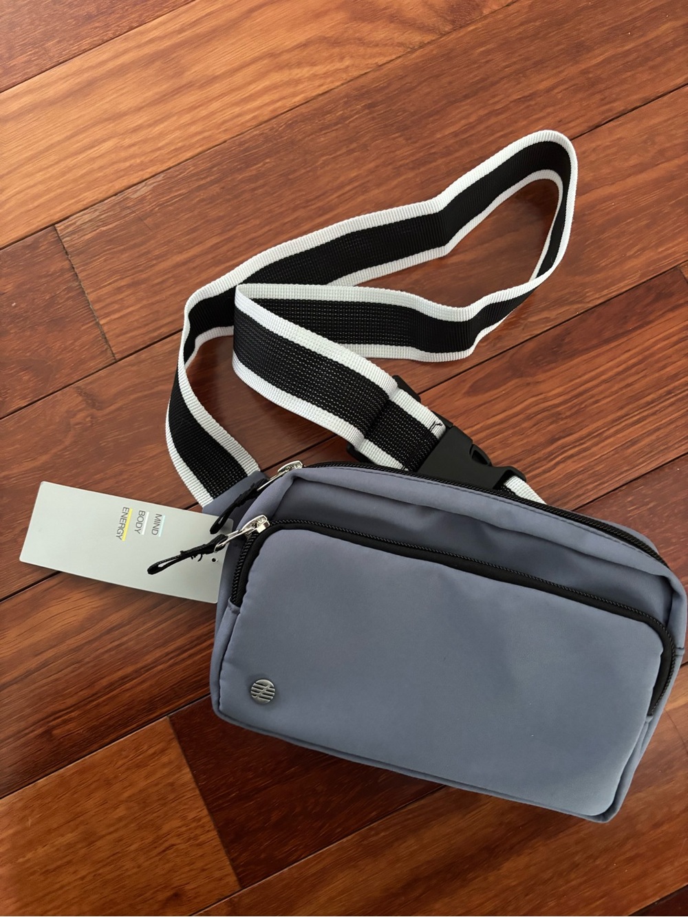 New! Z By Zella Crossbody Belt Bag  Blue gray Color
